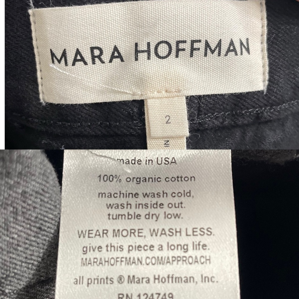 Mara Hoffman Womens Skirt Black Nakita Denim Midi Split Front Size 2 - Picture 11 of 11